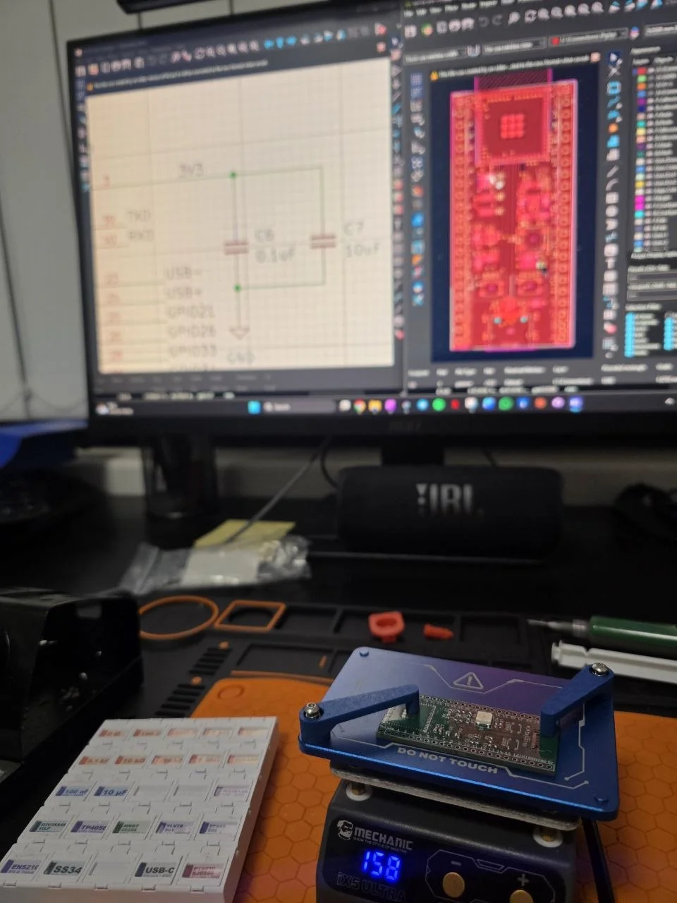 ESP32-S3 dev board — component side